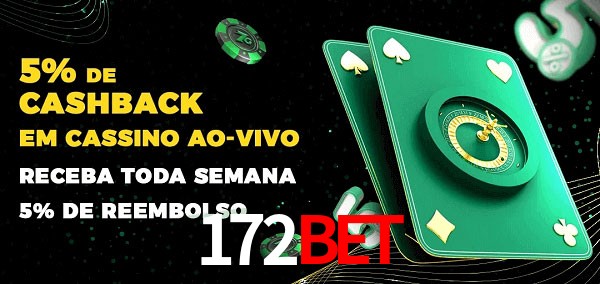 Promoções do cassino ao Vivo 172bet